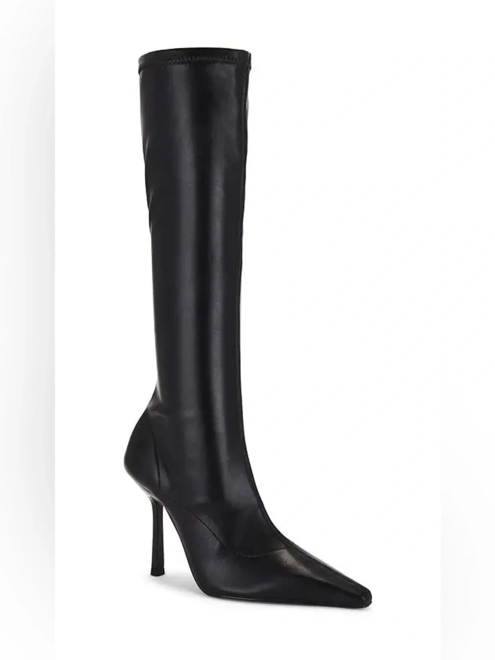 RAYE Alexandra Knee High Boots Women's Black Stiletto Pointed-Toe Boots